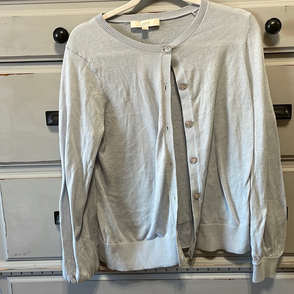 COPY - Loft Baby Blue Cardigan